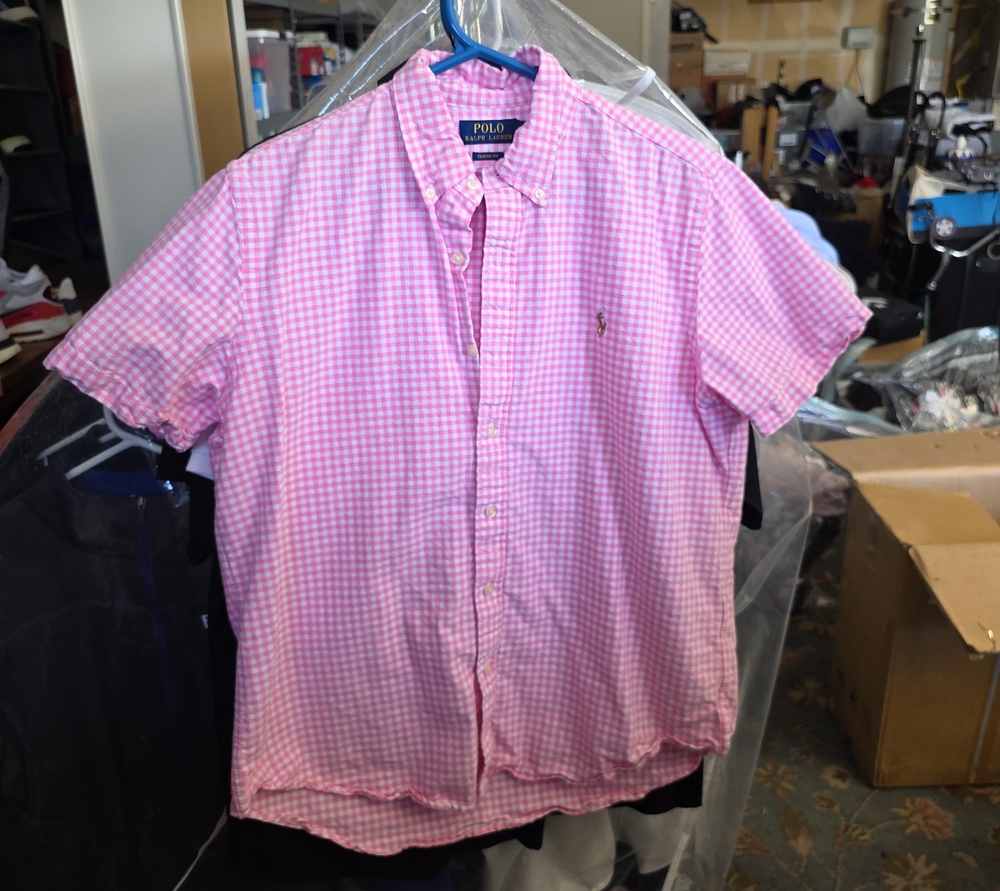 Polo by Ralph Lauren Pink Gingham Short-Sleeve Button-Down Shirt